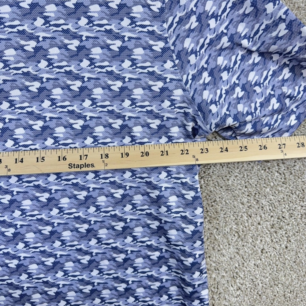 Stitch Golf Polo Mens Large Blue Camo Detroit Golf Club Performance Shirt - Picture 7 of 9